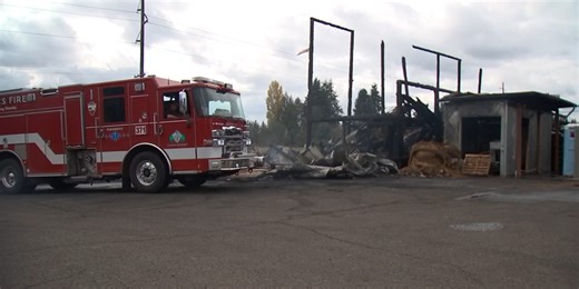 Historic barn belonging to USDA meat plant in Sandy destroyed in fire