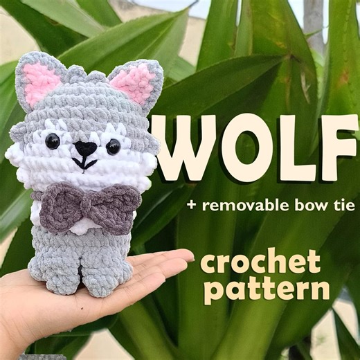 PDF CROCHET PATTERN | Wolf Fox Amigurumi Keychain Plush - Etsy