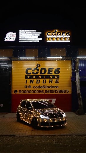 Alpha Àutöwerkš on Instagram: "This Diwali, we’re lighting up Indore with love! Our signature Polo is wrapped in the festive spirit. Alpha Autowerks 1.8 TSI Polo—Madhya Pradesh’s fastest—decked out in festive lights. 🪔🎆🎇 Our passion for cars burns as bright as any diya. 🇮🇳 A lit-up drive through Indore, celebrating our rich culture with our rich car culture. Happy Diwali! 🚗💨 This is Alpha Autowerks’ way of sending you the brightest wishes. #alphaautowerks #indore #code6indore #code6tuned 