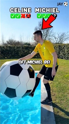 People forget how often Michiel cheats in soccer challenges with Celine 😱