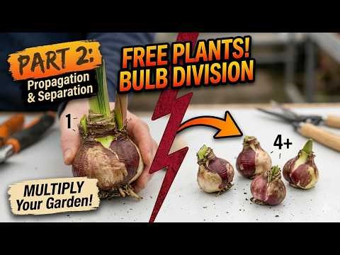 Amaryllis PROPAGATION (Part 2): How to separate bulblets without damage