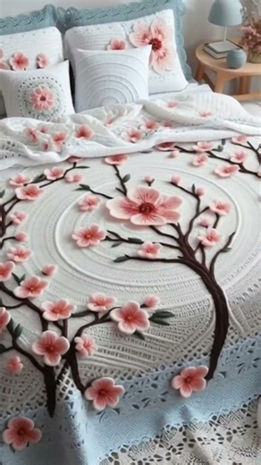💙🥀“Luxury Touch: Stylish Colourful Crochet Embroidered Bedsheet Designs”