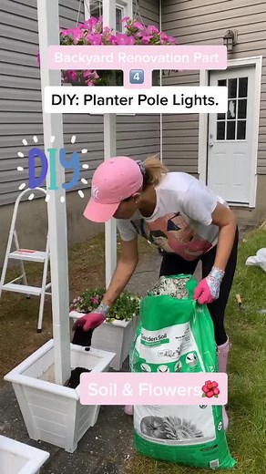 DIY: Backyard Transformation Part 4️⃣ ￼#howto #summer2020 #patiodecor #planttips #plantlover #backyardigans #diy #homedecor #tutorial #gardening101