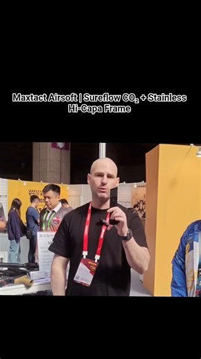 Maxtact Sureflow CO2 + Stainless Hi-Capa Frame demo. At MOA Expo 2025