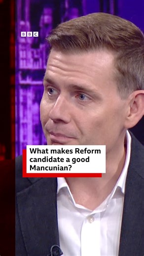 Reform candidate Matt Goodwin says "Manchester runs through my blood" as he answers what makes him a good Mancunian. Five candidates contesting the Gorton and Denton by-election came face to face in a BBC debate. Listen in full: https://bbc.in/4qHt7aC | BBC Manchester