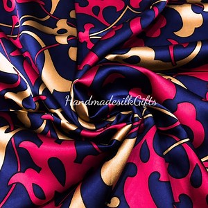 100% PURE MULBERRY SILK Fabric by the Yard – Silk Satin – Floral Silk Fabric - Printed Silk - Dress Making – Gift for Her - Silk for Sewing - Etsy