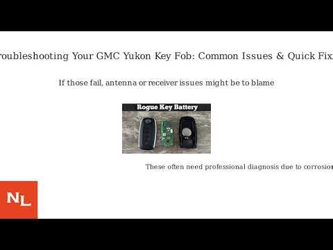 How To Fix GMC Yukon Key Fob Not Working – Battery, Relearn & Antenna/Receiver
