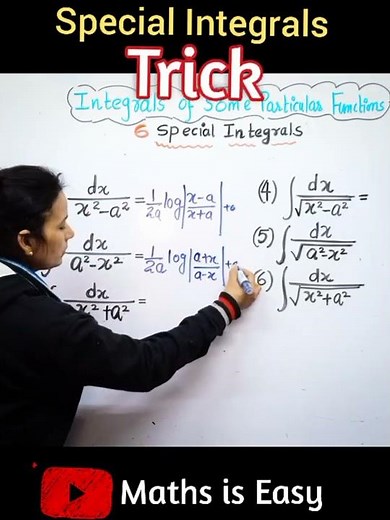 Integration Formula Trick | Special Integrals trick | Integration Class 12 #shorts #youtubeshorts