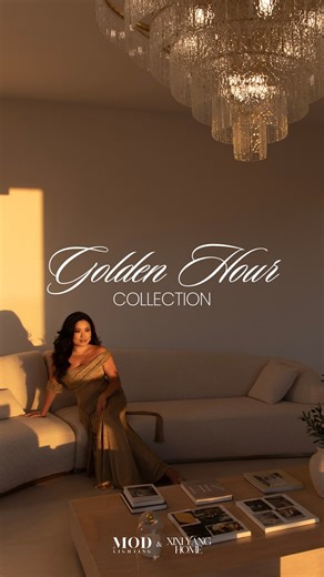 XiXi Yang on Instagram: "Introducing my Golden Hour Collection created with @modlightingshop! I wanted to make sculptural lighting accessible through sizing and pricing. Each piece in the collection is offered in three sizes (small, medium, large) to elevate spaces of any scale, with adjustable rod lengths designed for any ceiling height! The smallest chandelier is 24”, largest at 60”. No matter how big your space is what your ceiling height is, there is a light for you! MOD LIGHTING’s direct-to