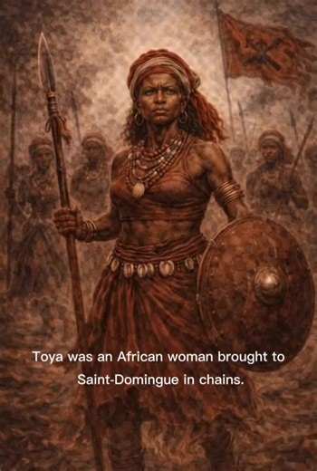 Victoria Montou, also known as Adbaraya Toya, Gran Toya, or Tante Toya, was born around 1739 in the Kingdom of Dahomey (present-day Benin, West Africa). Said to have been a warrior among the elite female soldiers of Dahomey, she was later captured and sold into slavery in Saint-Domingue (Haiti). During the Haitian Revolution (1791–1804), Toya became a soldier, commander, healer, and midwife. She played a crucial role in training and guiding Jean-Jacques Dessalines, whom she met as a child on the