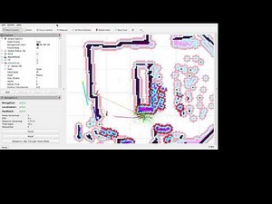 ROS2 Nav2 simple commander "go through poses" test, Rviz view.