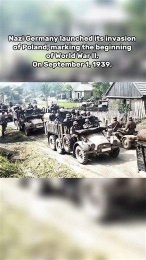 Colorized Footage: German Troops Invade Poland, September 1939 #ww2 #history