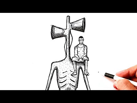 How to draw a Siren Head easy