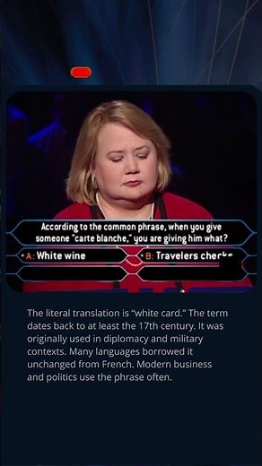 What Does “Carte Blanche” Really Mean? #quiz #millionaire #language #french #phrases #trivia #words