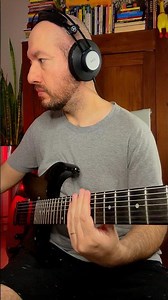 A little Saturday riff on a 7-string guitar, using all the strings #shorts #metalriff #guitarist