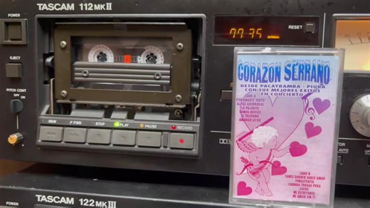 DEMO RIP CASSETTE CORAZON SERRANO - EN VIVO 98 CAPTURA - TASCAM 122 MK II - MOTU 4 PRE WHATSAPP: ⁨980 785 465⁩