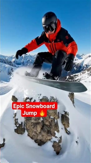 Epic Snowboard Jump From Helicopter View 🏂❄️