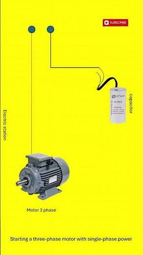 How to Run a 3 Phase Motor on Single Phase Power #electrical