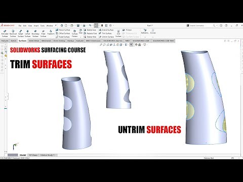✅ Solidworks Surfacing Course | Trim Untrim Surfaces