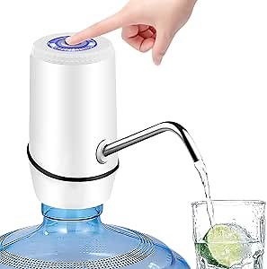 Water Dispenser for 5 Gallon Bottle, Electric Water Pump for 5 Gallon Jug with Switch and USB Charging, Portable Automatic Water Jug Dispenser for Camping, Travel, Home, Kitchen, Office