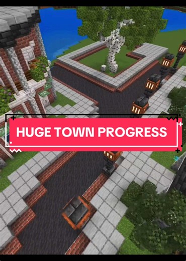 (Minecraft) town progress I made while I was on vacation #minecraft #minecraftbuilding #town #fyp #viralvideo #xyzbca #for #minecraftrealm #smp #minecraftsmp #minecraftbarn