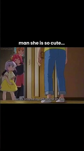 Kanna Kamui cute moments 💞 #anime #misskobayashidragonmaid #shorts