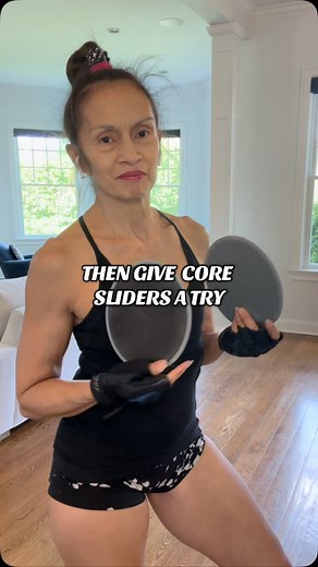 Stephanie Finkel on Instagram: "I decided this morning, after quite some time apparently, to dust off my discs aka core sliders and warm up with several sets of Mountain Climbers and Windshield Wipers. I’ve never been a fan of traditional forms of cardio, preferring instead to swing and row my kettlebells, drive my power sled and jump up on to my plyo bench because these particular exercises, in addition to increasing my heart rate, also challenged my major muscle groups. I honestly can’t explai