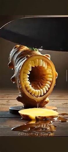 A teeth ginger cutting 🍄#shortsfeed #aiasmr #viralvideo #asmr