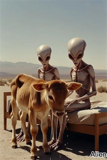 Aliens save a trapped cow and reunite it with its calf in a touching story of kindness.