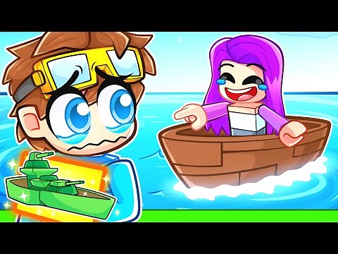 Pretending To Be A NOOB In Roblox Build A Boat, Then Using A $100,000 Boat!