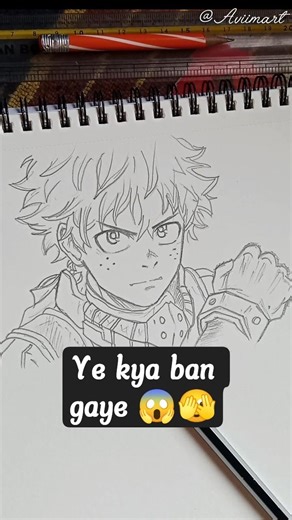 Drawing the Future Hero: DEKU! 🦸‍♂️🔥 #MyHeroAcademia #Shorts