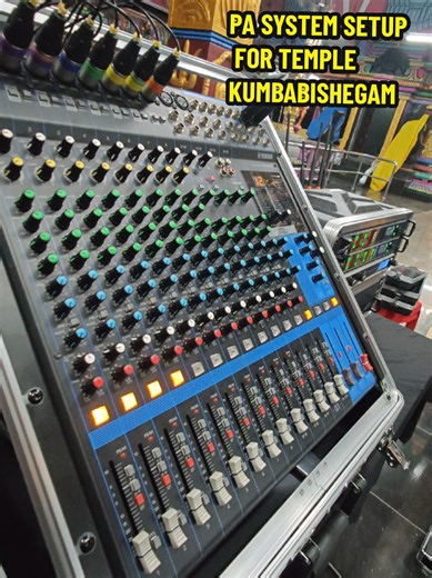 PA SYSTEM SETUP FOR DAY1 KUMBABISHEGAM POOJAI. #DjVinoth #kumbabishegam #Sound