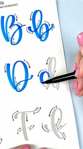 Marcella | Lettering Artist on Instagram: "My Embellished Alphabet Worksheet has been getting a lot of attention recently, but today I’m highlighting another one of my favorites: the Script Alphabet Lettering Worksheet. Just like the Embellished worksheet, this one guides you through all 26 letters with intuitive guide arrows and numbers, but the style of this one is a bit less extravagant. It’s my most used and basically a reflection of my own natural lettering style. If you’re looking to learn