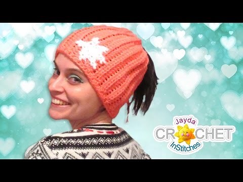 Pony Tail / Messy Bun Hat Crochet Pattern & Tutorial