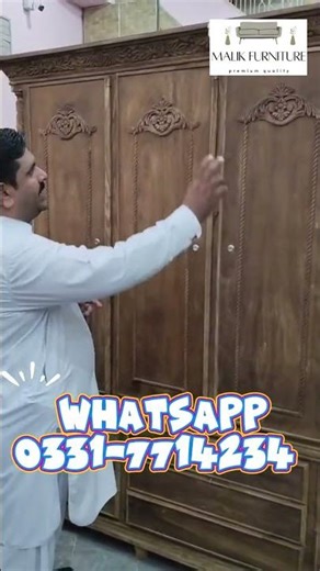 Stylish Wooden Sutting Almari | Elegant Wardrobe Design – Malik Furniture Chiniot