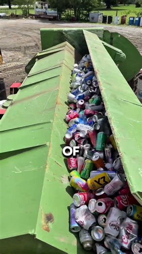 You will not believe what this machine turns thousands of soda cans into. 🥤🧊