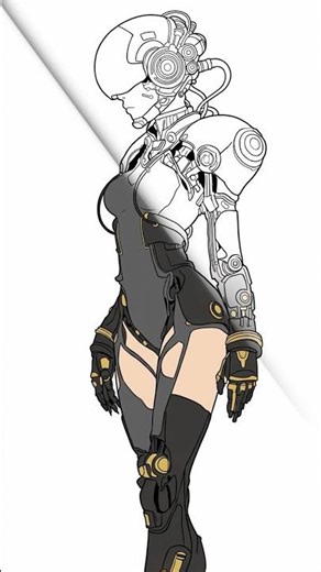 Cyberpunk Cyborg Awakens ⚡🤖 | From Sketch to Hyper-Real Vision