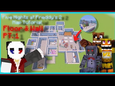 How to build Five Nights at Freddy's 2 Map - Minecraft FNAF Tutorial -