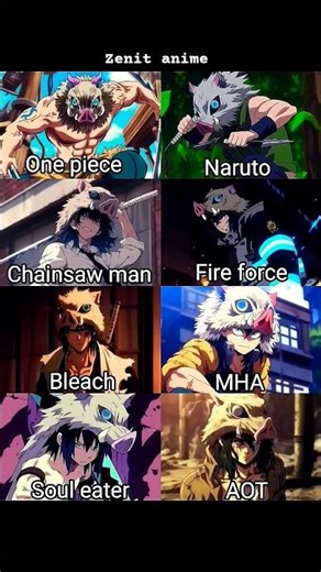 Inosuke Hashibira in 8 Different Anime Styles! 🐗🔥#demonslayer #shorts