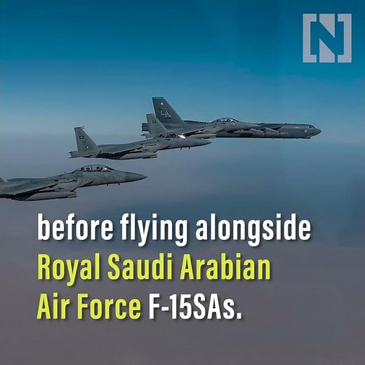 B-52 bombers fly over the Middle East for the third time in a month