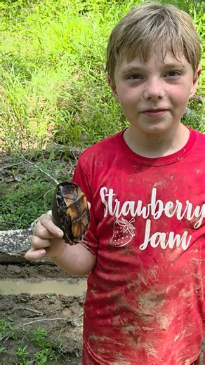 JD catches a mud turtle 🐢 #turtle #wildlife