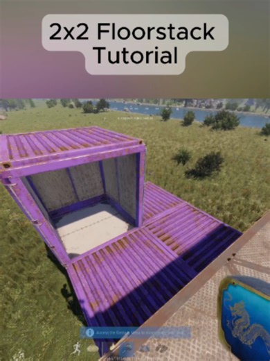2x2 Floorstack Bunker Tutorial #rust #rustconsole #rustgame | rust