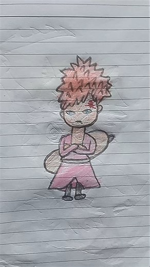 Chibi Gaara Sketch ✨ | Cute Naruto ArtGaara Chibi Mode 😳🔥 | Speed SketchCute Gaara Drawing