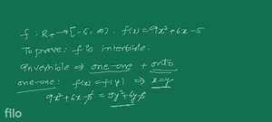 If R_{ }is the set of all non-negative real number, prove that ... | Filo