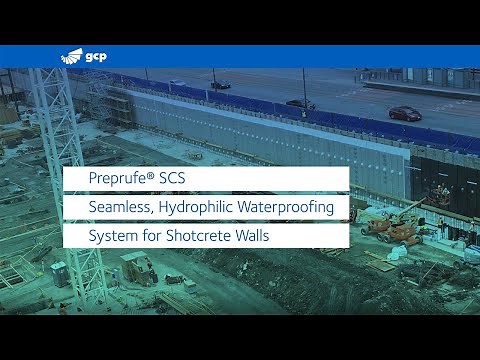 GCP PREPRUFE® SCS Seamless, Hydrophilic Waterproofing system for shotcrete walls