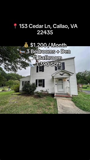 Charming Renovated Farmhouse for Rent in Callao, VA