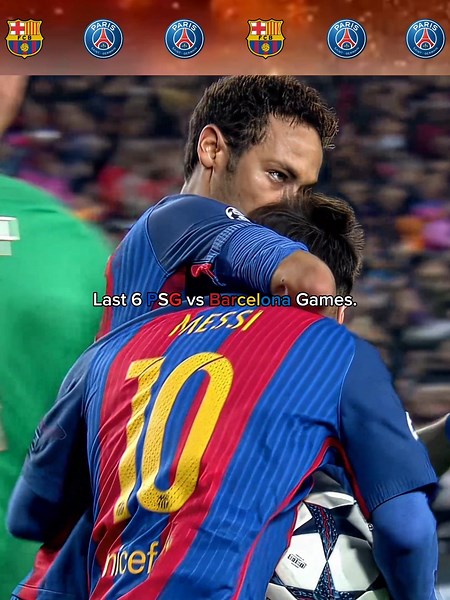 Last 6 PSG vs Barcelona Games 💀