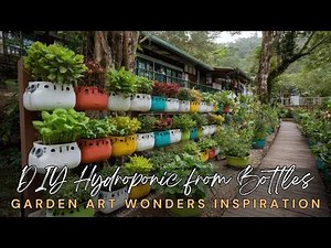 DIY Hydroponic System from Bottles ♻️ Garden Art Wonders from Recycled Treasures