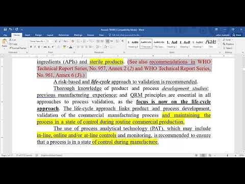 Part 1 Process validation