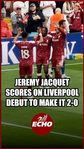 ⚽️ GOAL! Jeremy Jacquet scores on his Liverpool debut to make it 2-0 to The Reds against Como